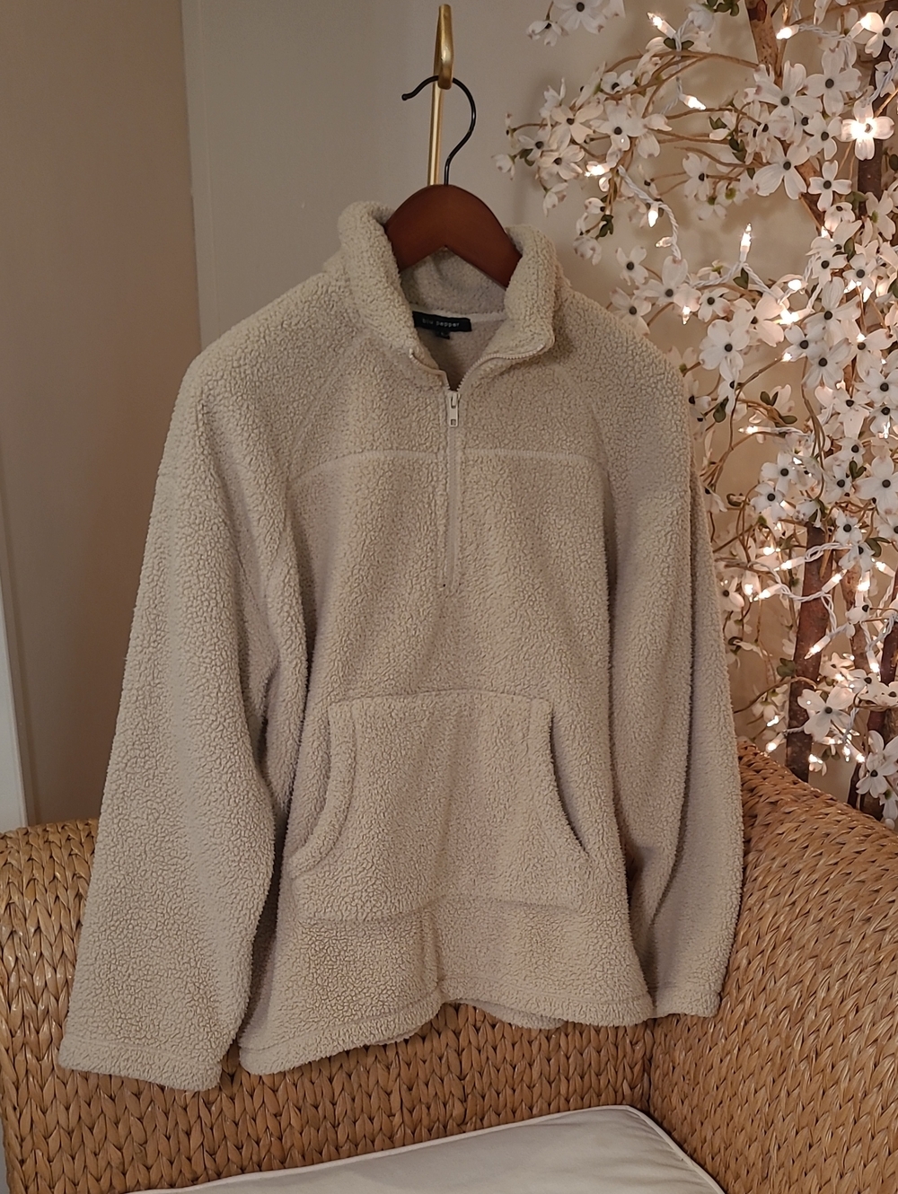 Blu Pepper Tan Sherpa Pullover